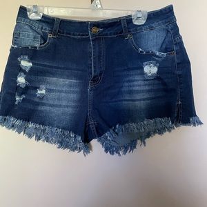 Stretchy Jean shorts. NWOT